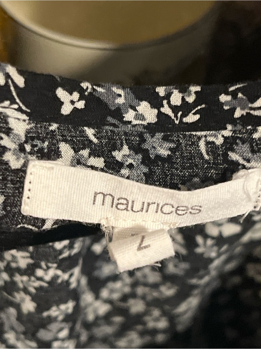 Maurices Black and White Floral Tiered Midi Dress - Picture 4 of 4